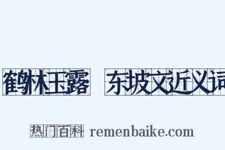 鹤林玉露·东坡文近义词是什么意思的图片